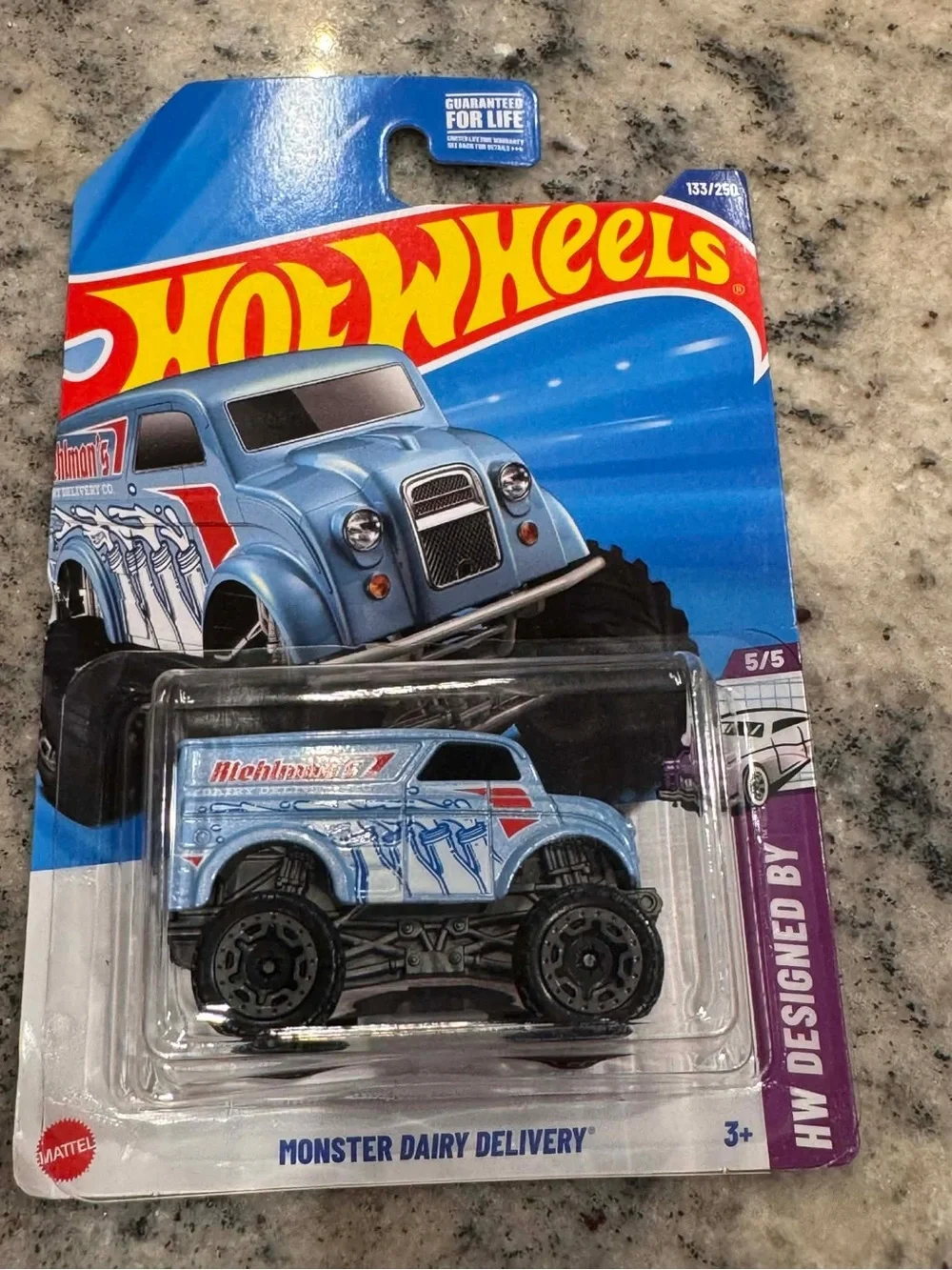 Hot Wheels Monster Dairy Delivery - Light Blue Die-Cast Monster Truck
